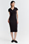 Women's Polo Collar Dress - 2