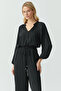 Women's Slim Satin Look Jumpsuit - 6