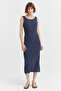 Women's Textured Slit Detailed Dress