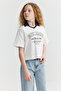Girl's Collar Detailed Printed T-Shirt - 6