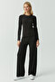 Women's Crew Neck Corded Fabric Bodysuit - 6