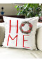 Home Pattern Velvet Cushion Cover 43X43 cm Double Sided Printed Zippers - 3