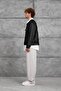 جاكيت رجالي MMX MUMLU FABRIC أسود مقاس كبير - 7