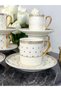 6-Person Porcelain Cup Set 90 ml Tkebt White - 5