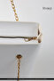 Crinkled Textured White Shk256 Faux Leather Zippered Single Compartment Chain Strap Hand, Arm, and Shoulder Bag - 6
