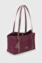 Suede Burgundy Covered Bowling Shoulder Bag 270 - 2