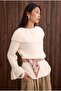 Collar Detailed Sweater Light Vanilla - 4