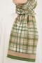Trend Green - Mink Plaid Pattern Modal Shawl Ist 4713 - 16 - 2