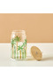 Palm Tree Print Glass Sipper with Lid - 530 ml - 3