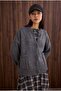 Alpaca Short Cardigan Anthracite - 3