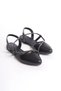 Hannah Elastic Orthopedic Comfortable Sole Stone Detailed Women's Ballerina Shoes Cst - Black - 4