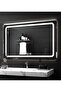 Multifunctional Horizontal Smart Mirror Frameless LED Light Sensor Touch Defog Time Temp 60x80cm - 8