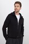Men's Slim Fit Mock Neck zippered black plain cardigan