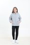 100% Organic Cotton Girls' Sweatshirt Cardigan with 3-Layer Fleece, Hood, Zipper, and Kangaroo Pocket - 3