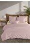 Mira 100% Cotton Ranforce Yezra Red Yarn-Dyed Duvet Cover Set Single Size - 160X220 cm - 2