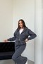 Women's Double Zip Detail Hooded Winter Brushed Inside Oversized Tracksuit Set - 4