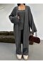 Strapless Cardigan and Pants 3-Piece Knitwear Set - 4