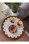 Delik Işi Coffee Table Cover. 39X39Cm. Round Daisy Model - 4