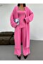 Strapless Cardigan and Pants 3-Piece Knitwear Set