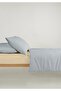 Chic 100% Cotton Ranforce Akay Light Blue Yarn-Dyed Duvet Cover Set Single Size - 160X220 cm - 4