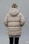 Women's Beige Hooded Puffer Jacket – Oversized Winter Thick Coat – Cold-Proof Puffer Jacket - 2