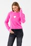 Women's Crew Neck Heart Detailed Knitwear Sweater Pink - 2358 - 5