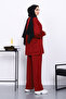 Burgundy Single Pocket Tunic with Trousers Modal Suit - 4