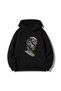 Sculptural Artistic Printed Adult Black Hoodie Hooded Sweatshirt Hoodie