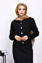 Black Cold Thread Buttoned Cardigan - 3