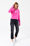 Women's Crew Neck Heart Detailed Knitwear Sweater Pink - 2358 - 3