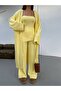 Strapless Cardigan and Pants 3-Piece Knitwear Set - 2
