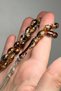 Double Tassel Marbled Brown Powder Amber Prayer Beads