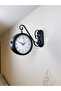 Double Sided Modern Station Wall Clock - 36X25 cm
