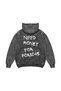 Need Money for Porsche Printed Oversized Unisex Washable Black Hoodie