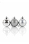 16-Pack Christmas Tree Ball Ornament (3 cm) - Silver Glitter, Matte and Shiny Luxury Decoration Set (Special Pv - 2