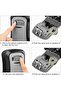 Key Storage Safe Box, 4-Digit Combination, Resettable Wall-Mounted, Gray/Black - 2