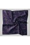 Thin Cotton Soft Scarf Purple-Patina Green Patterned Non-Slip Textured Tok Duruşlu 90X90 - 7