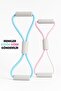 Figure 8 Pilates Exercise Band |   Yoga, Warm-Up and Conditioning Resistance Band |   Pastel |   Light Resistance - 6