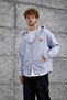 Men's Sweatshirt Nmrc Oversize Top Lilac Oversize Zippered Hooded Full Zipper - 4