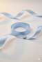 Light Blue with White Dots Satin Ribbon 1 cm 45 Meters (Yards) - 3