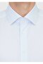 Light Blue Regular Fit Woven Classic Cotton Blended Shirt - 5