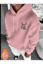 Injured Teddy Bear Printed Streetwear Hoodie