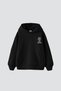 Need Money for Fake Friends Printed Oversized Unisex Black Hoodie - 3