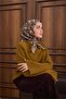 وشاح حريري من التويل أسود-كاكي بنمط توك دورسي غير قابل للانزلاق 90x90 - 6
