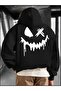 Scary Face Printed Oversized Hoodie