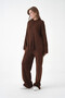 Women Mock Neck Slit Sweater Pants Knitwear Top-Bottom Set - 5