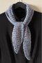 Blue Crochet Knit Scarf, Handmade Scarf, Trendy Knit Tie