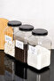3-Piece 3-Liter Jar Set Tea Sugar Salt Labeled 3000 ml Glass Jar Set with Metal Lid - 4
