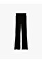 High Waist Corded Fabric Flared Sports Leggings - 3