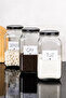 3-Piece 3-Liter Jar Set Tea Sugar Salt Labeled 3000 ml Glass Jar Set with Metal Lid - 3
